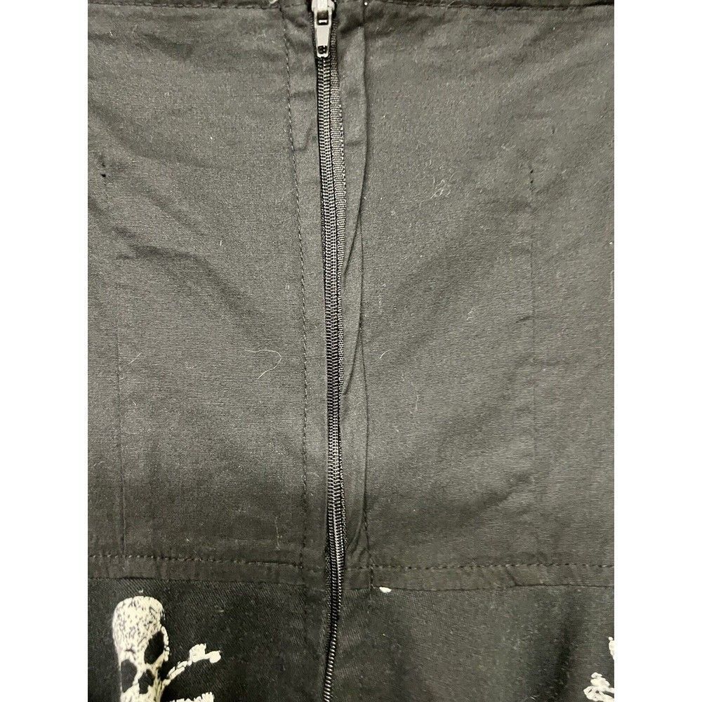 Rock Steady Dress Size S Black Skull Pin-Up Boned High Waist Circle Skirt Goth - Picture 5 of 5